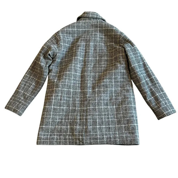Oak + Fort Grey Black Plaid Wool Blend Jacket Button-Down Size Small Women's - Picture 6 of 12